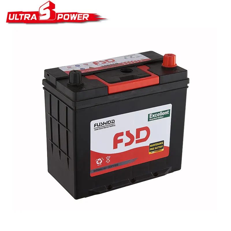 JIS standard deep cycle din standard car auto battery ns60 12v 45ah maintenance free