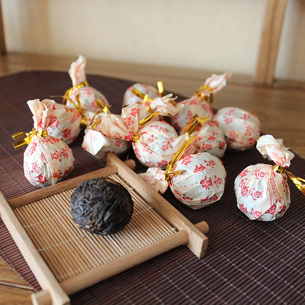 
Mini Puer Tea Balls Chinese Famous Dark Tea Ripe Puer Tea 