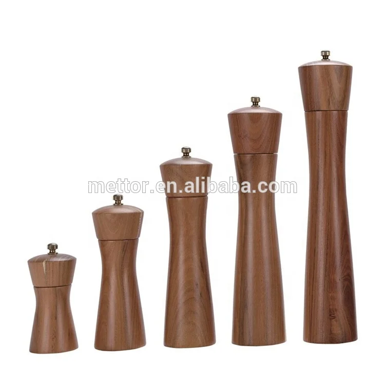 Hot Sale Manual Wooden Salt&pepper Grinder/Home pepper mill set