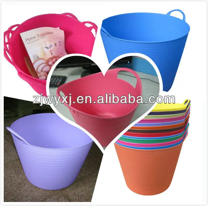 Flexible plastic buckets,large plastic basin,Plastic shopping basket,REACH