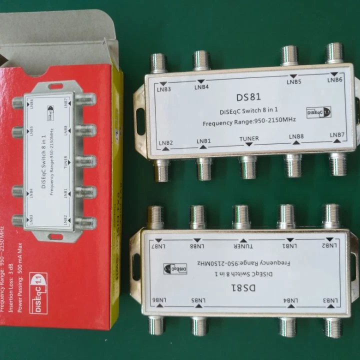 Manufacturer- Diseqc Switch 8-in-1out Satellite FAT TV Accessory, DiSEqC1.1 Control
