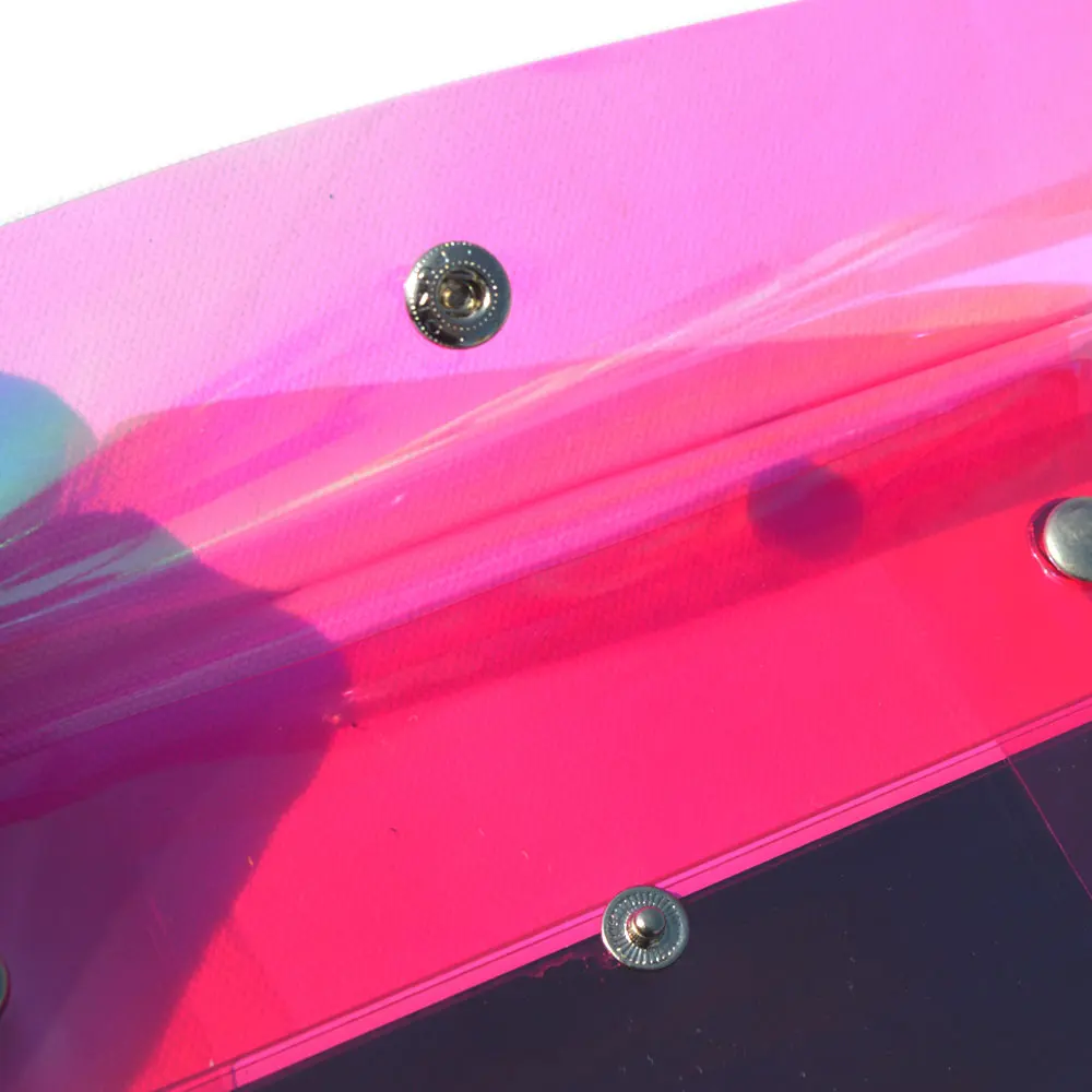 
PVC Envelope Bag Clear Purse Rainbow Laser Hologram Clutch 