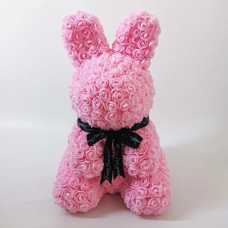 The cheapest Christmas lovely flower teddy bear from rose for best wishes gift wholesale