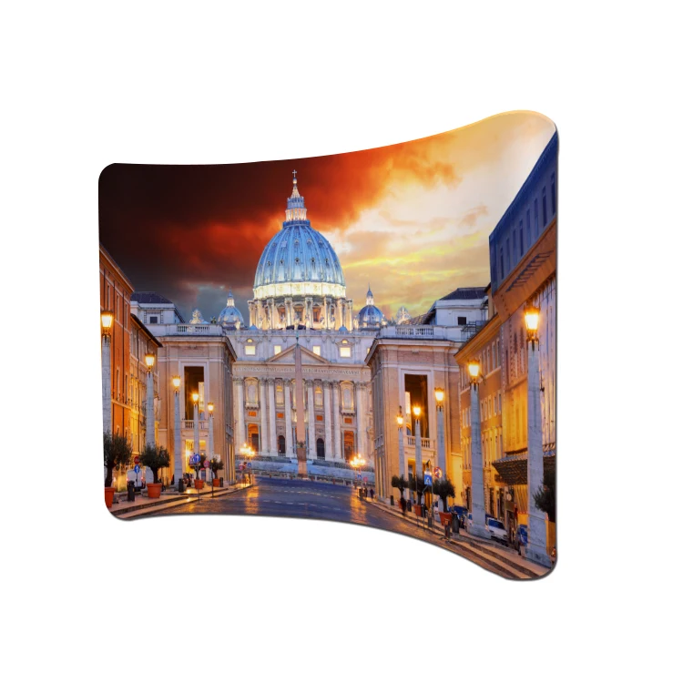 Tradeshow Display quick install Media Wall curved backdrop Banner Stand