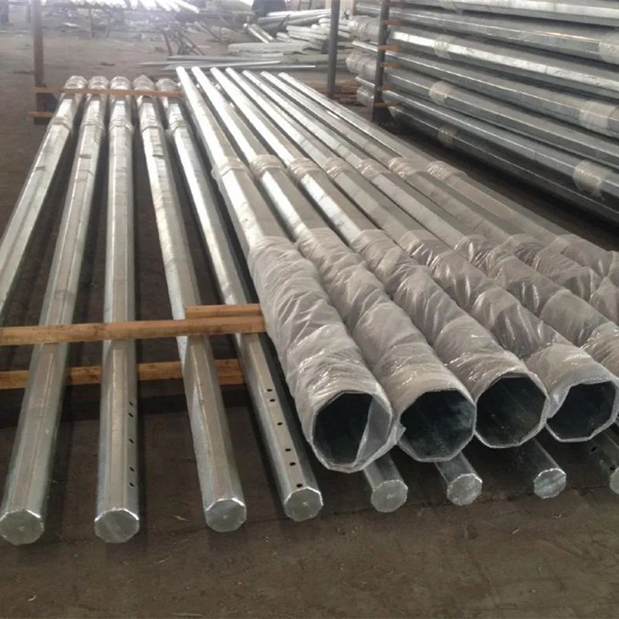 40ft Hot Dip Galvanized Steel Conical electrical power utility tubular pole