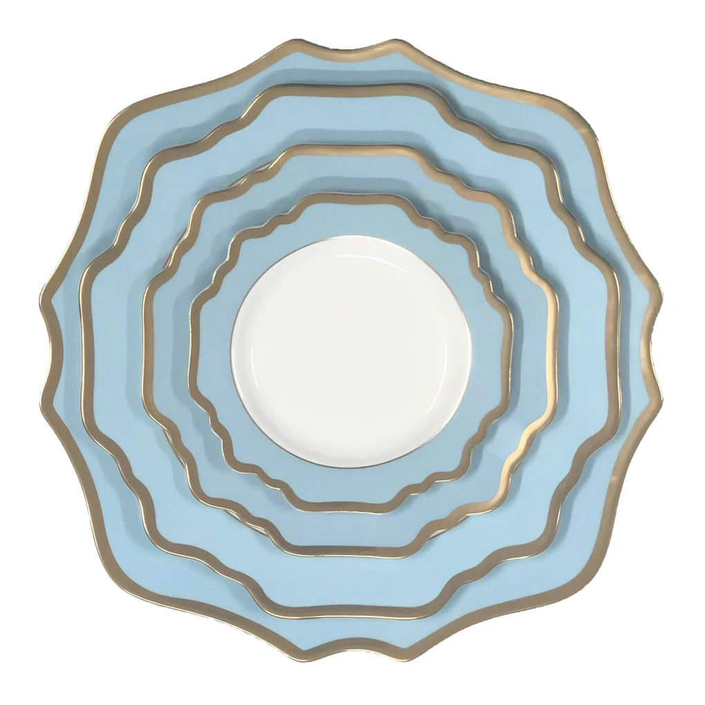 Оптовая Продажа партия роскошные золотые подставочная тарелка класса люкс 13 дюймов подставочная тарелка с покрытыем цвета чистого 24 каратного золота обод