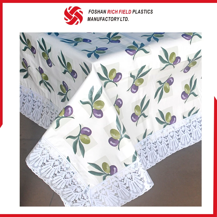 Personalized Custom Fancy Cheap Lace Plastic Tablecloth