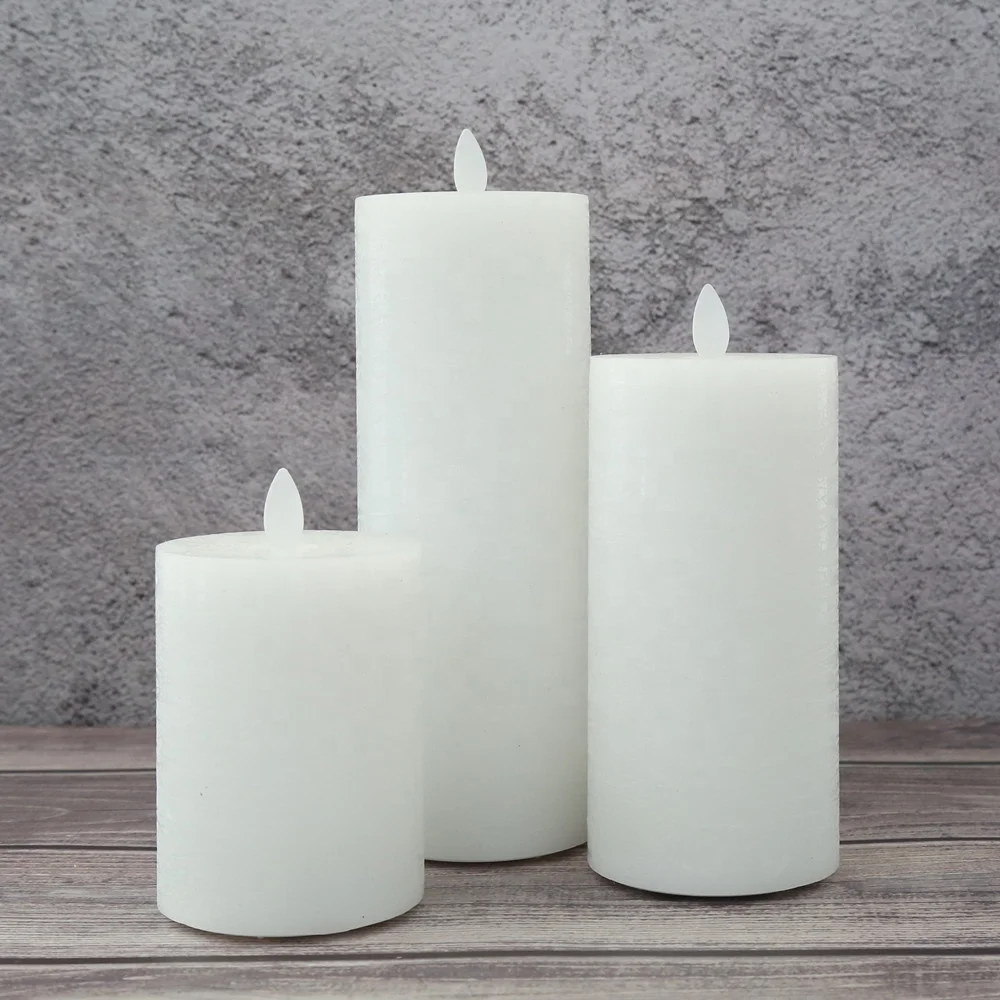 New products 2019 innovative product dancing flame pillar led tea light candle dancing moving flame led candles