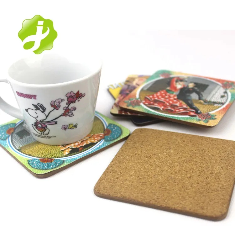 Promotion heat-resistant cork backed placemats and coasters