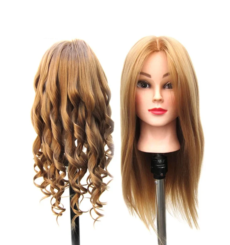 
24inch synthetic female mannequin heads with hair for braiding dummy doll head for salon training head  (60564344368)