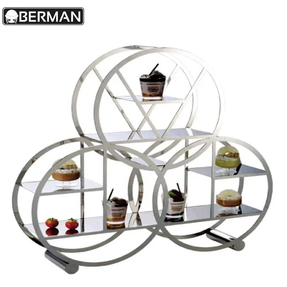 Hotel restaurant kitchen supplies wedding centerpieces luxury banquet risers catering buffet food display stands for party