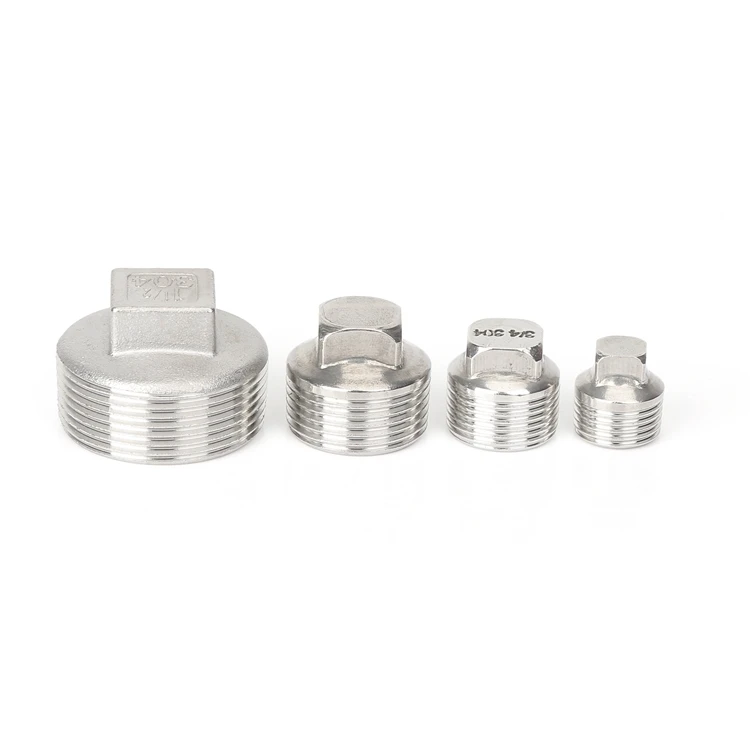 
stainless steel 201 304 pipe fitting SUS male threads hex head plug water plumbing pipe end plug fitting 