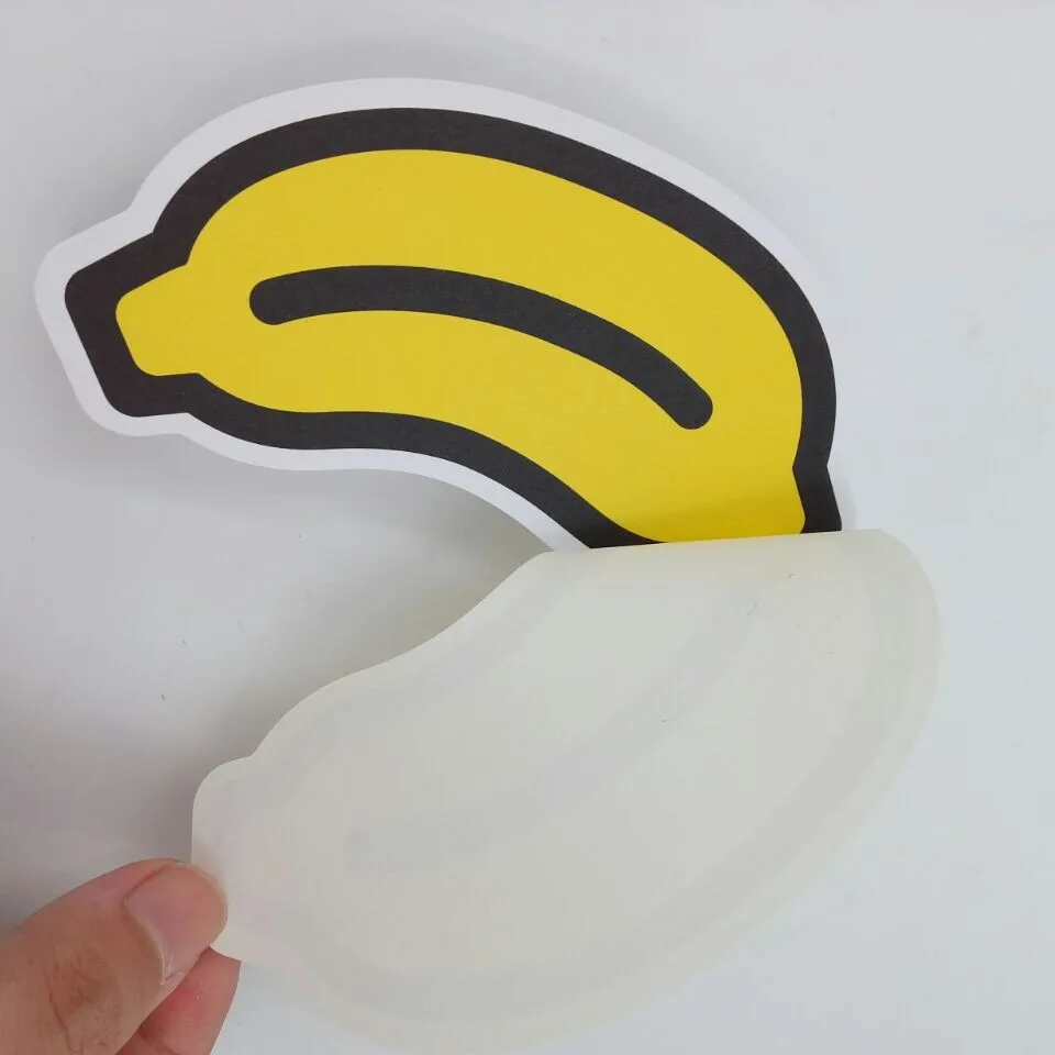 custom fruit shape sticky note punching banana pad