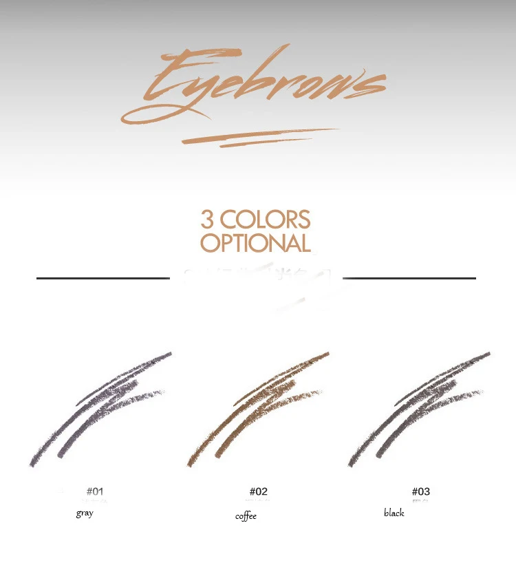 High Quality Eyes Kit Natural Eyebrow Pen Waterproof Permanent Eyebrow Pencil
