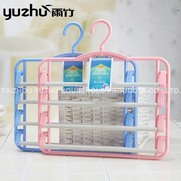 Лучшие продажи прочный с использованием пластиковых брюк несколько штанов вешалка