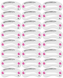 Transparent Permanent Makeup Tools Eyebrow Stencils Shaping 24styles Eyebrow Tattoo Stencil