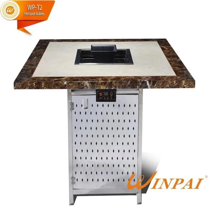 
Wooden Frame Marble Table Top Restaurant Table and Dining Table Set 