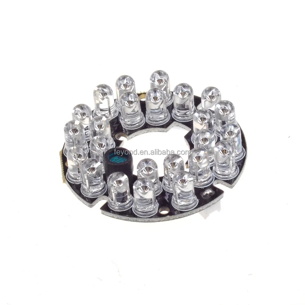 850nm 24 LEDS 5mm Infrared IR Led Board For CCTV Camera 90 Degree Bulb FY-0524