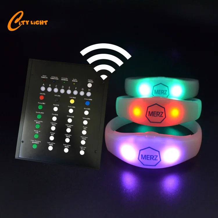 Best price remote controlled led wristband dmx led bracelet