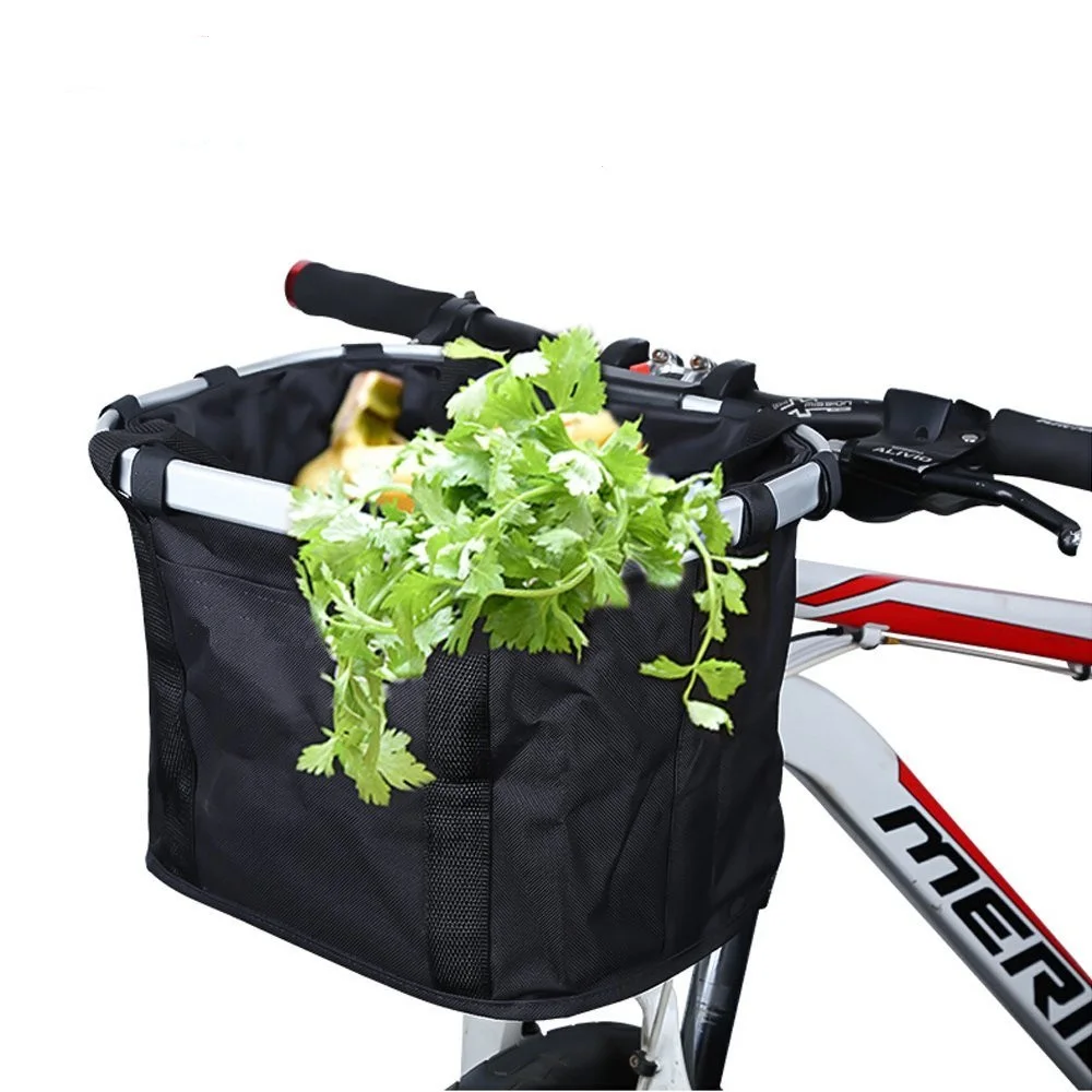 
folding kids Bicycle Basket Bike Front Basket Folding Detachable Cycling Bag Removable Dog Basket  (60828987256)
