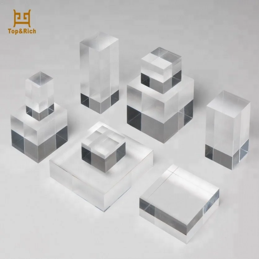 Clear Laser Cut Etching 20mm Plexiglass Acrylic Display Blocks