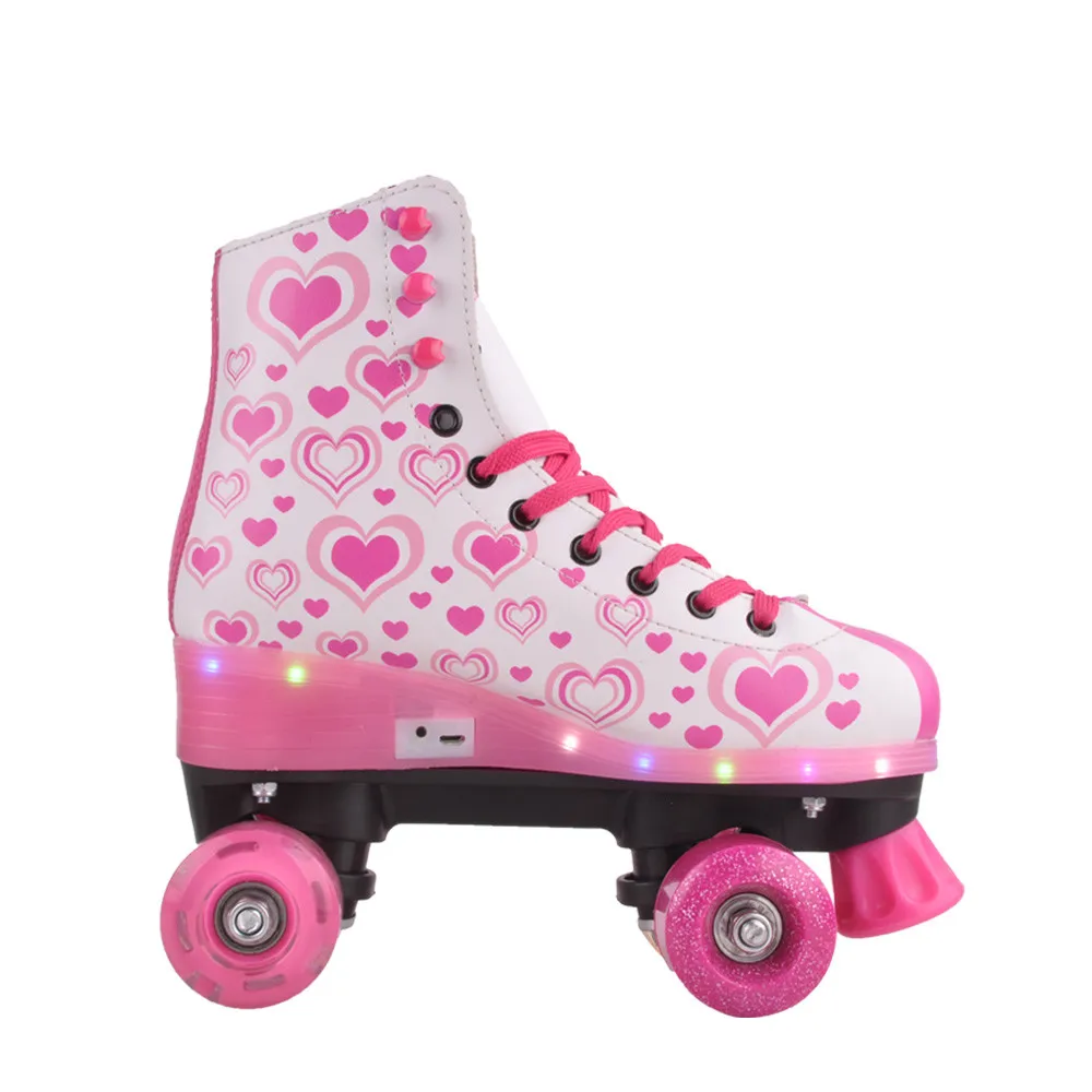 New arrival classical OEM ODM girls female women 4 wheels patine quad roller  skates indoor
