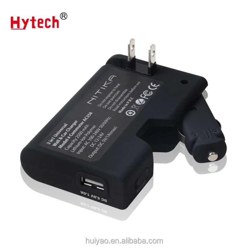 
AC358 Multi-function car charger ac adapter mobile phone travel power bank battery charger 