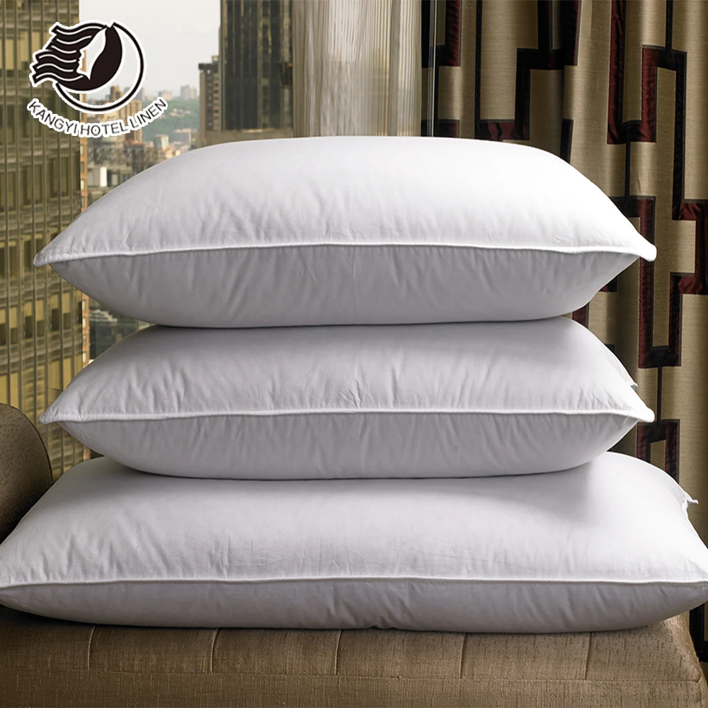 Luxury Hilton Duck Down Pillows 100% 233T Feather Proof Hotel Pillow Insert For Luxury Hotel