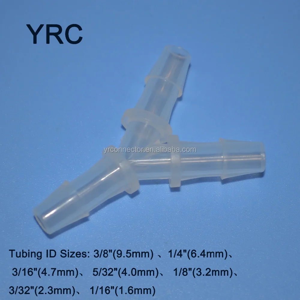 mini air hose barb y branch 3 way connector plastic pipe fitting