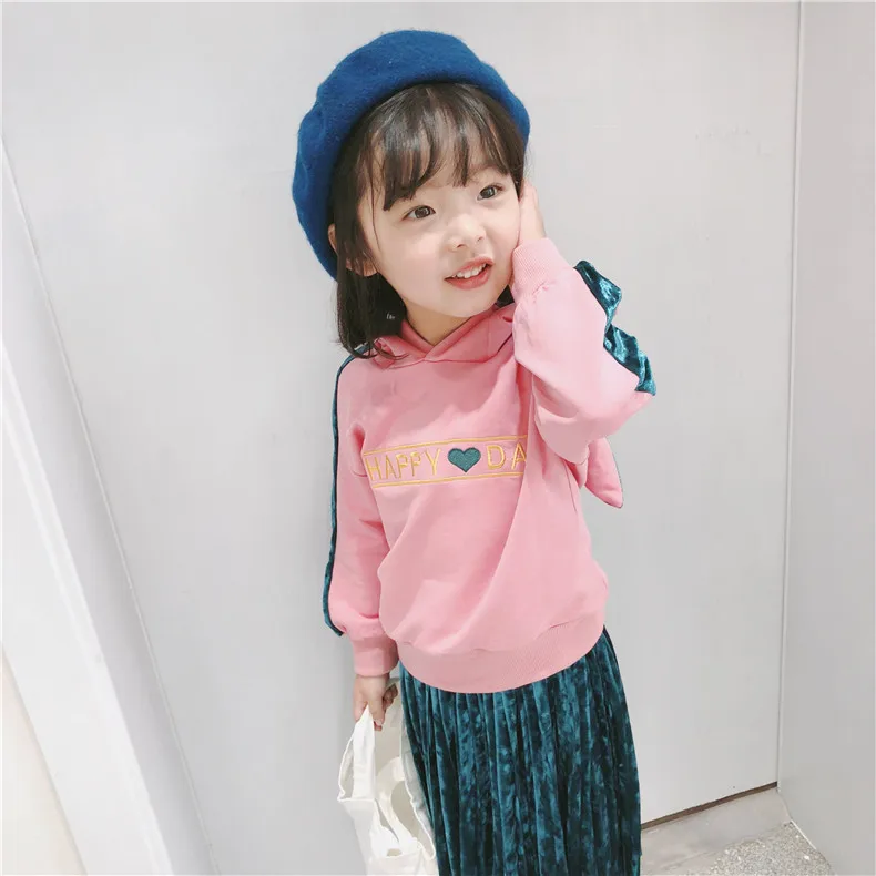 korean kids bunny dresses hoodie dress New arrival winter children frocks designs wholesale baby clothes