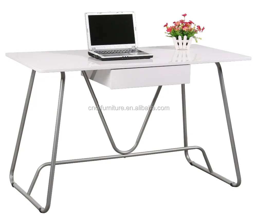 Hot selling low price white high gloss computer desk table