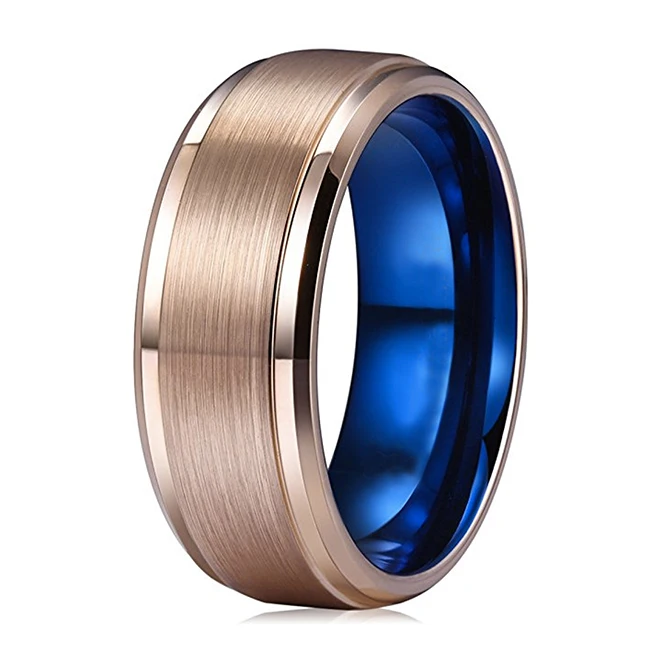 
Hot sell black tungsten carbide ring with red dragon piece design for men 