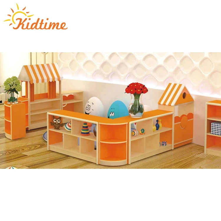 Новый продукт индивидуальные отделения деревянный шкаф для хранения набор детской мебели