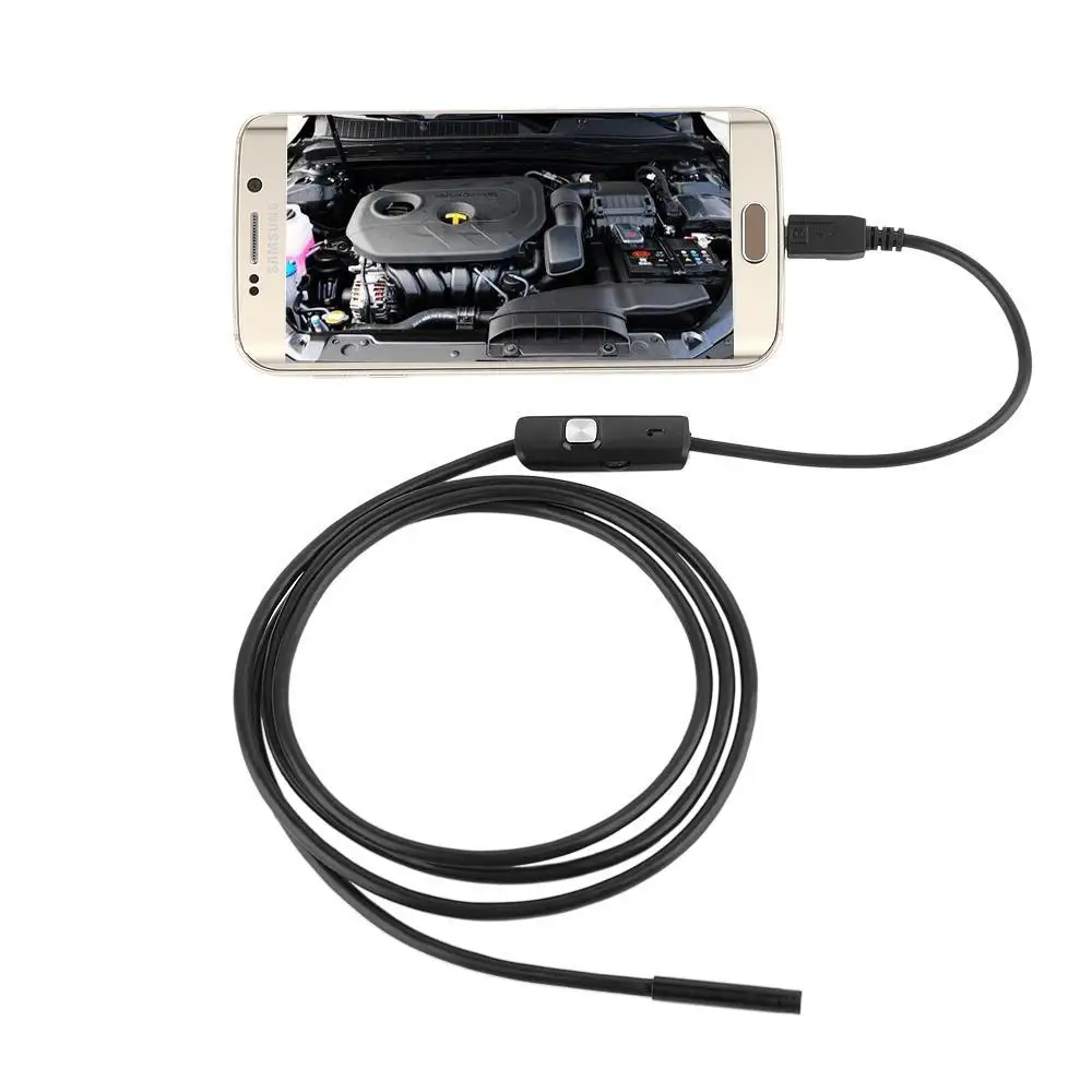  Android PC эндоскоп 5 мм pixel hd camera head borescope 2M soft cable