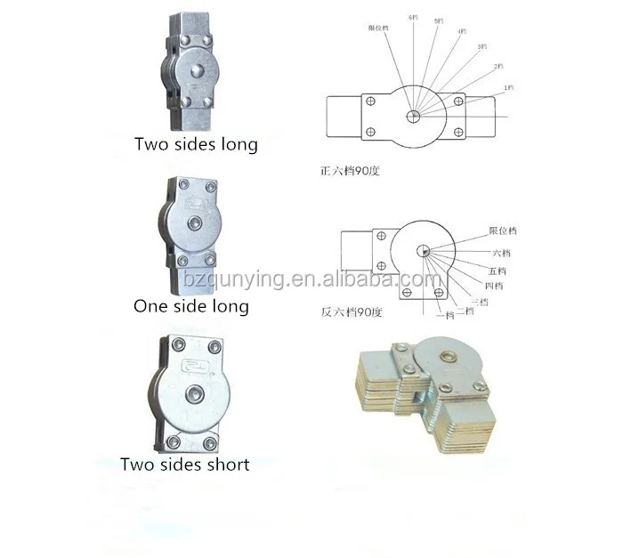 Creative angle adjustment lounge chair metal hinge