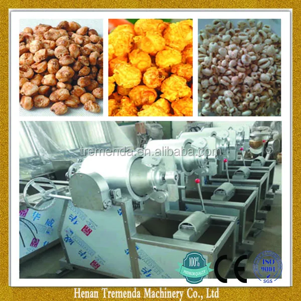 
Tremenda high capacity wheat corn rice air flow extruder puffing machine 