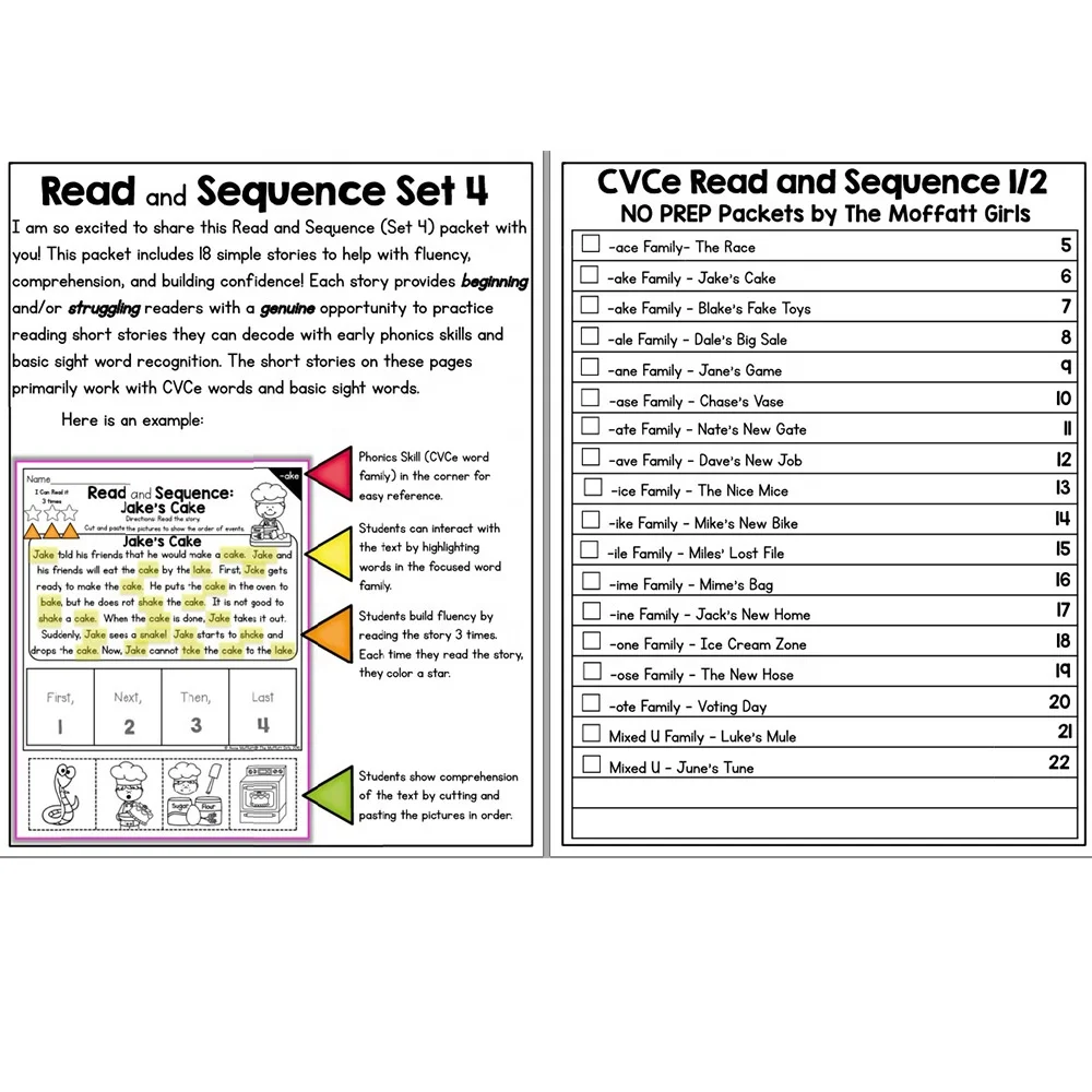 Kids Games English Phonics Sight Words Read and Sequence Preschool Reading Comprehension Workbook Exercise Book Baby Toys