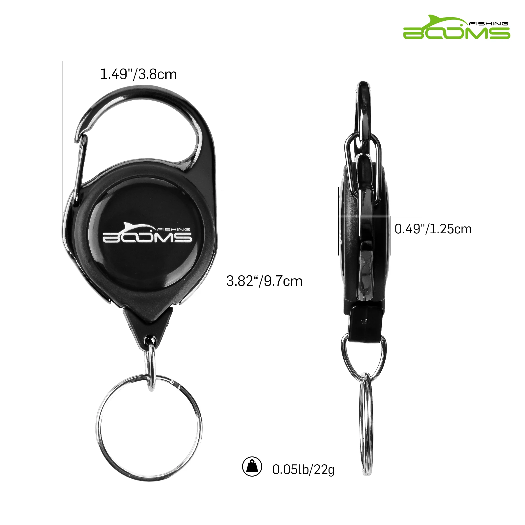  Booms Fishing RG1 рыболовный инструмент для ловли нахлыстом Zinger Key выдвижная катушка с бейджем в упаковке из 3