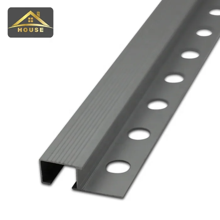 Foshan FSF Stairs Parts Ceramic Tile Nosing Brass Non-slip Aluminium Stair Nosing Step Anti-slip for Stair Tread