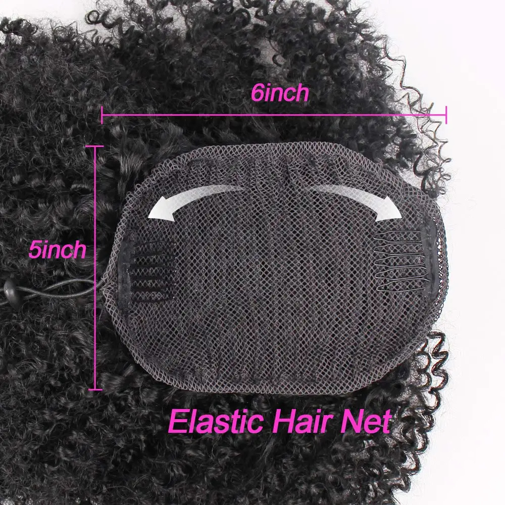 Волосы Dream.Ice афро кудрявые вьющиеся накладные прически хвост с зажимами Натуральные хвосты удлинители кулиска хвост