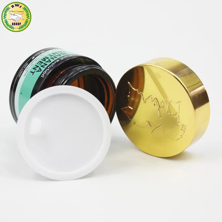 wholesale christmas cosmetic glass jar 50g bamboo lid glass jar cosmetic with engrave logo empty cream jar 50ml