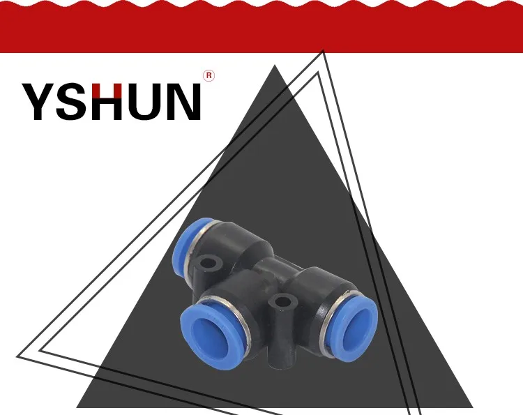 fitting PE PUT  Union TEE Pneumatic Fittings push in tube fittings pneumatic component