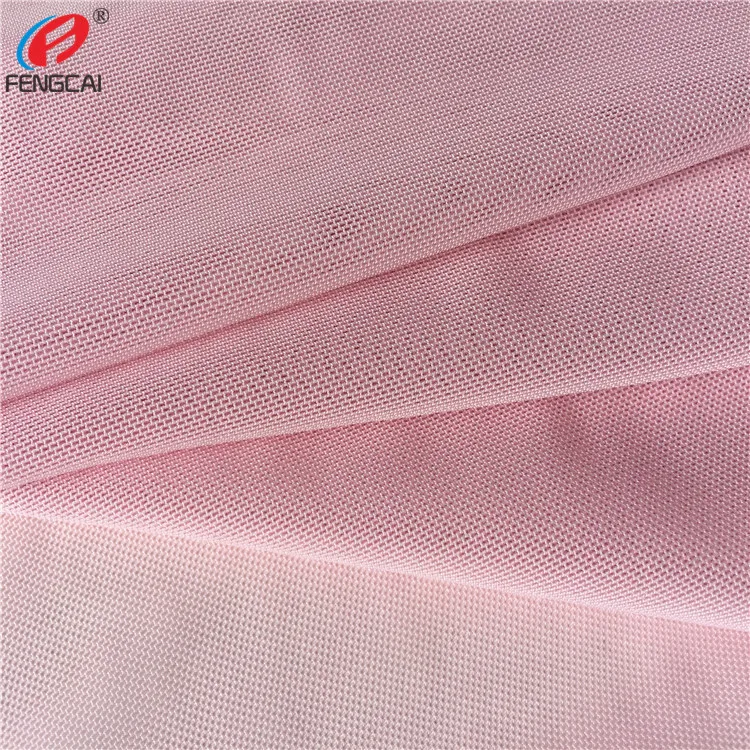 4 Way Stretch Silky Tulle Polyester Spandex Mesh Fabric For Sexy Dress , Power Net Fabric