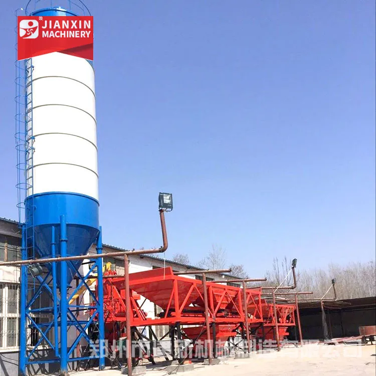 Wet mixed concrete block making 25m3/h Concrete Batching Plant with 50ton cement silo three or four aggregate for free choose
