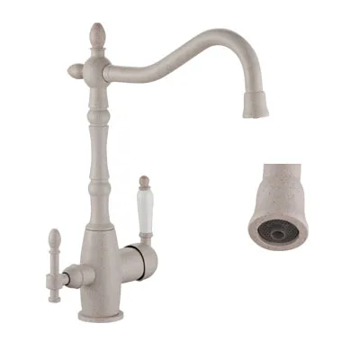 Basin Sink Mixer Tap 3 Way Double Handle Kitchen Pure Water Spout Filter Faucet