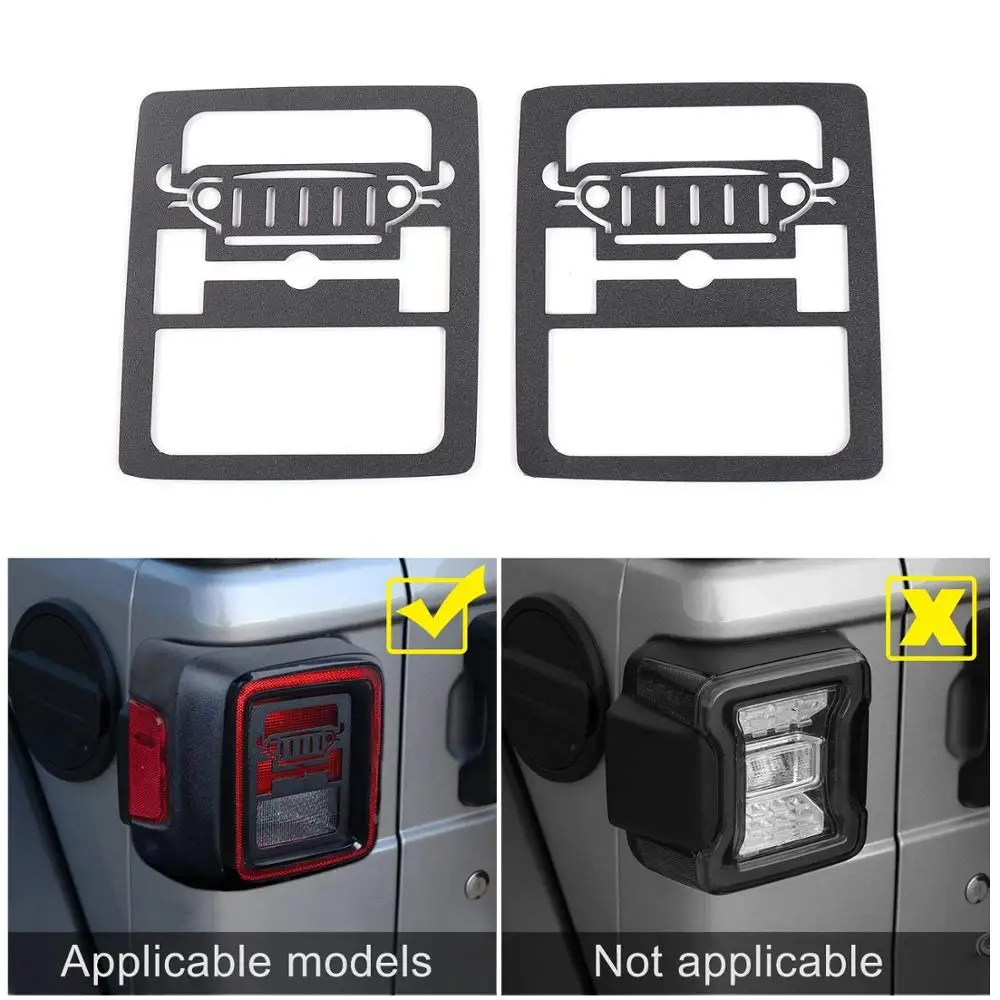 2018 Je-ep Wrangler Lights Cover Tail Light Guard for 2018 je-ep Rubicon Sahara Sport JL( 1 Pair)