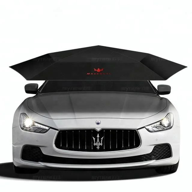 Mynew 2023 manual type car umbrella tent shade covering roof shade for universal cars cover tent