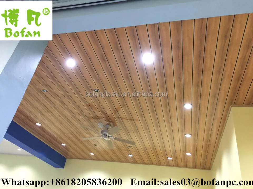 wooden color PVC wall,PVC ceiling panel,China manufacturer PVC ceilings