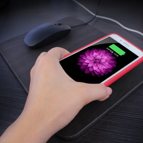 5W 5V 1A qi standard cell phone mouse pad wireless charger for gaming mousepad