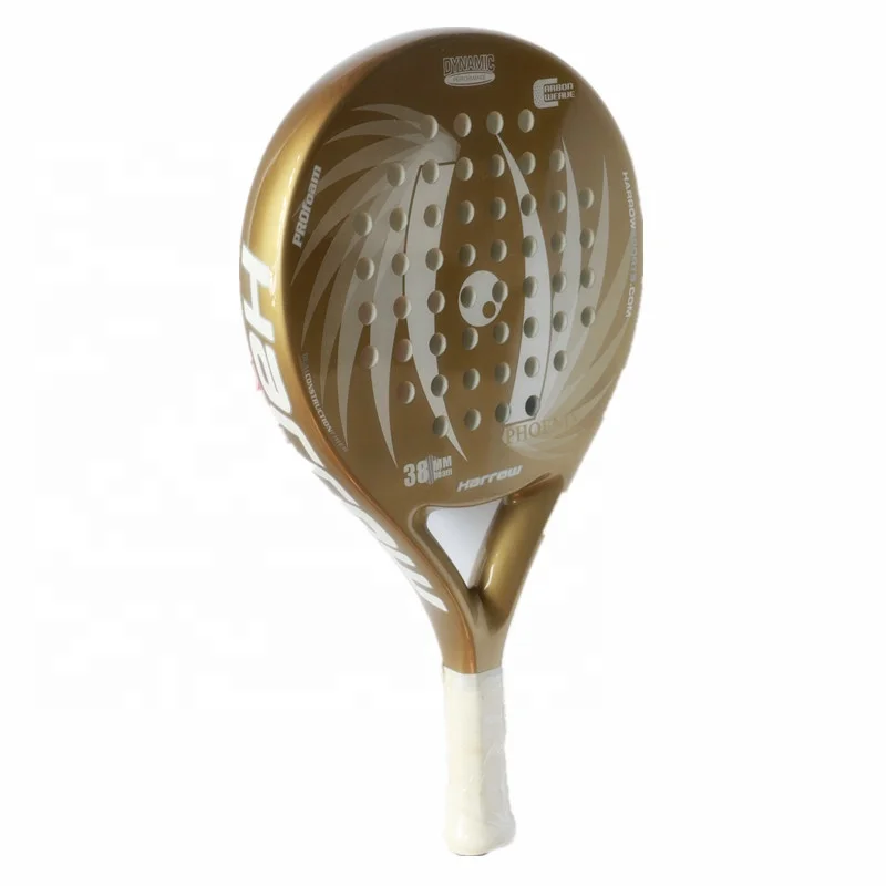 Customized 38MM thick paddel tennis racket with decal printing